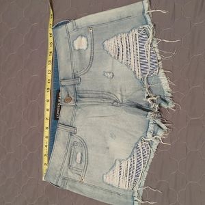 Express Jeans Size 6 Destructed Shorts
